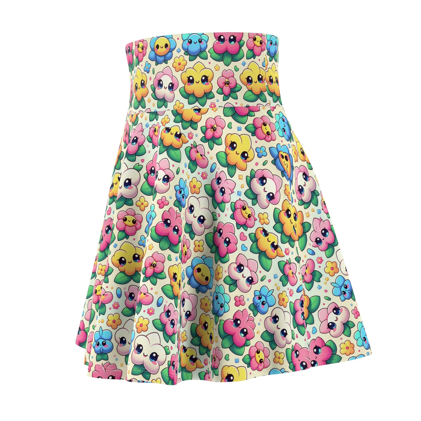 Whimsy Blooms Cartoon Flower Skirt