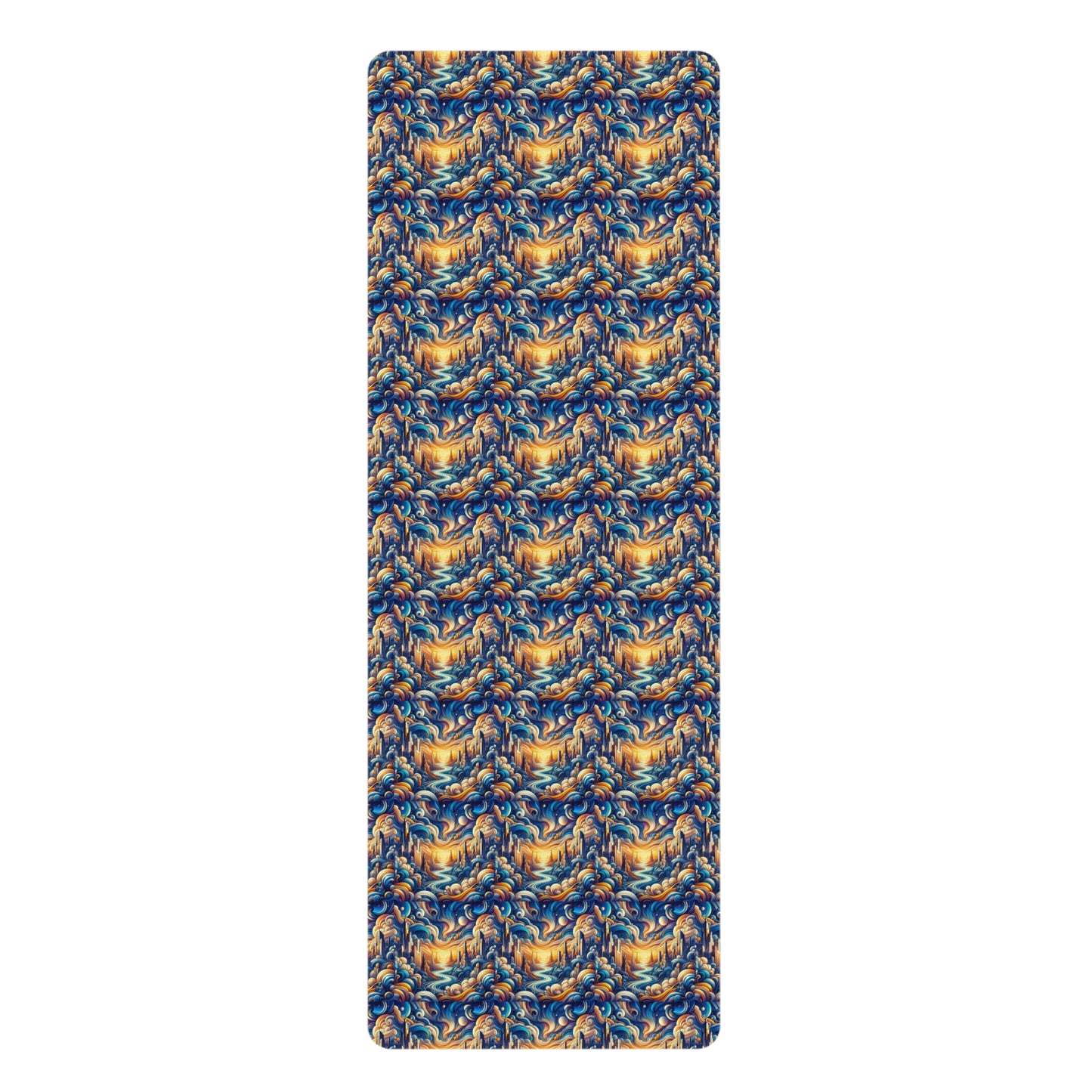 World Explorer Yoga Mat: Elite Microfiber with Intricate Global Design