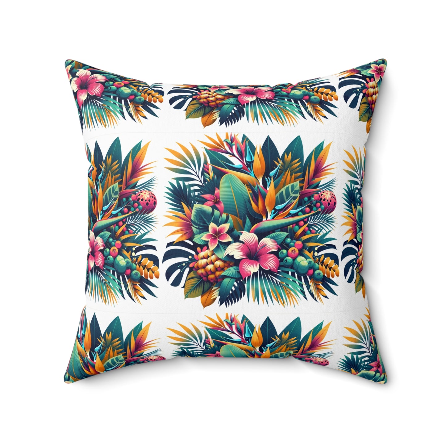 Island Blossom Square Pillow