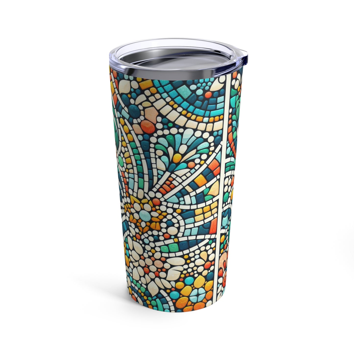 Artistic Mosaic 20oz Tumbler - Colorful Tile Design, Vibrant and Eclectic