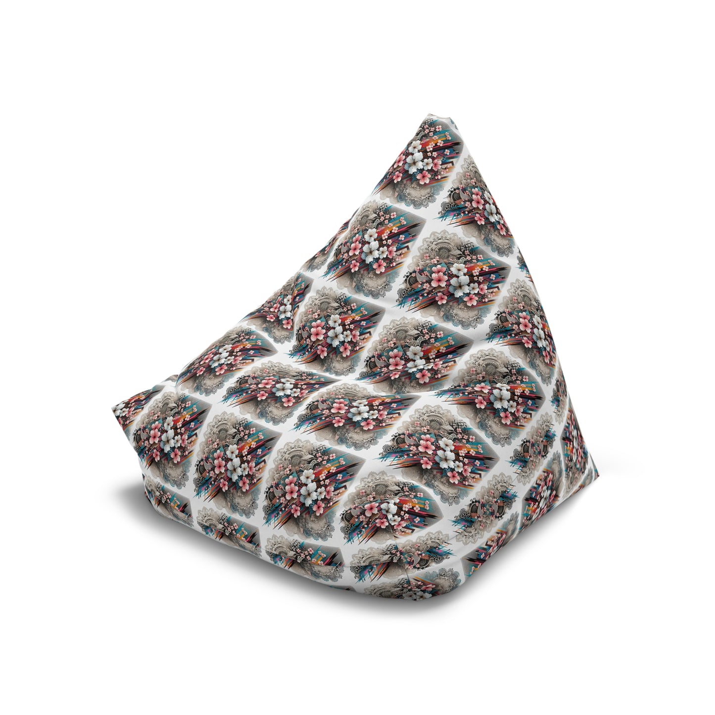 Urban Blossom Lace Fusion Bean Bag Chair Cover
