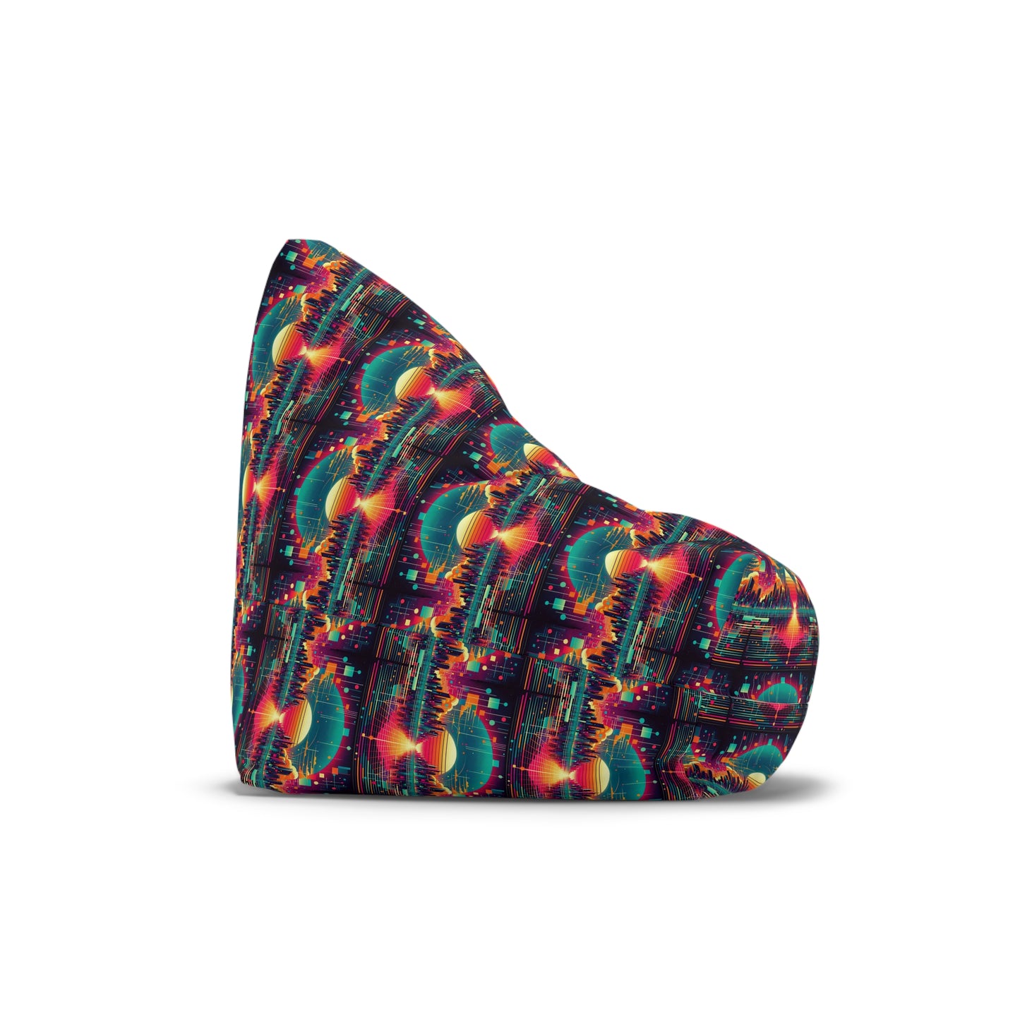 Sunset Metropolis Pixel Bean Bag Chair Cover