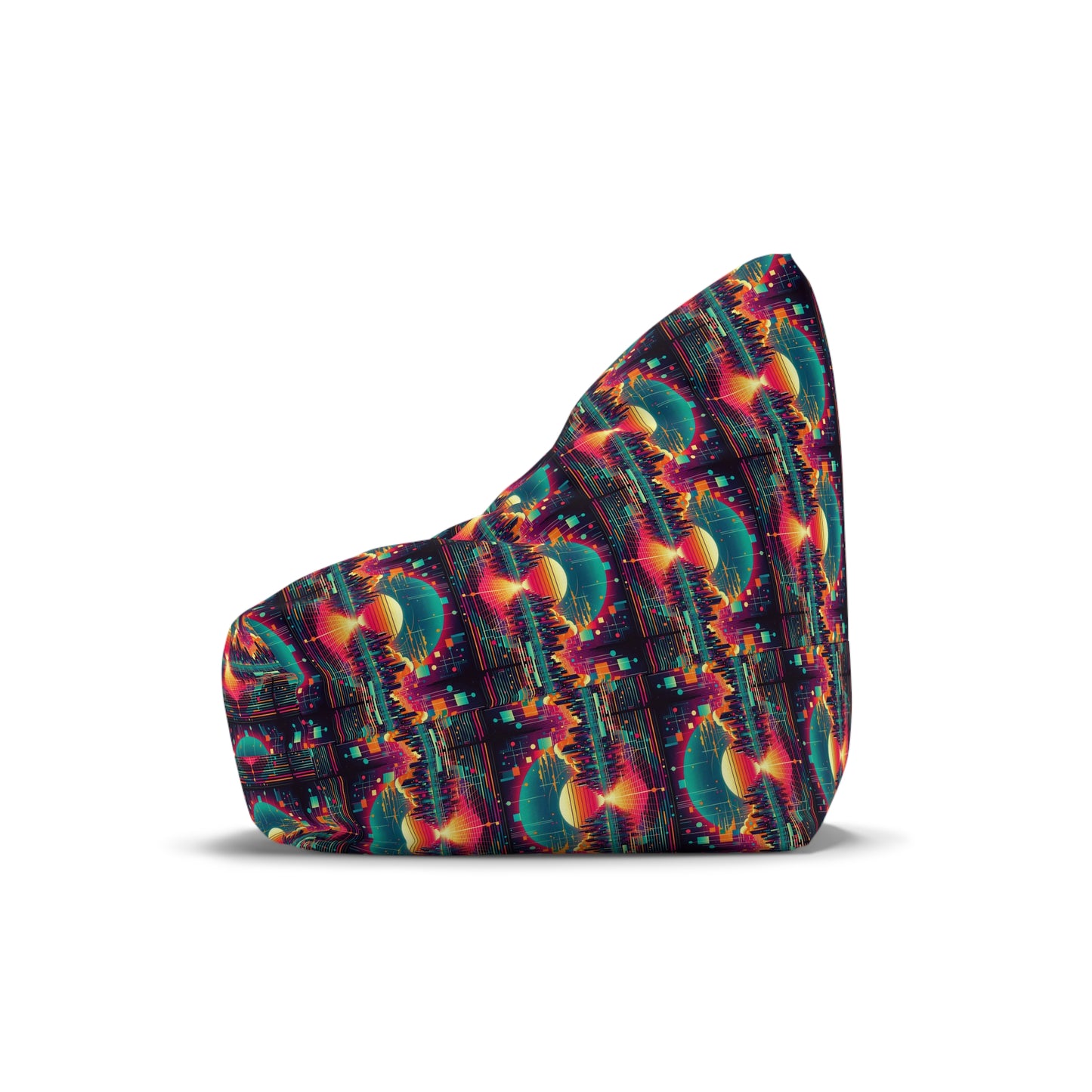 Sunset Metropolis Pixel Bean Bag Chair Cover