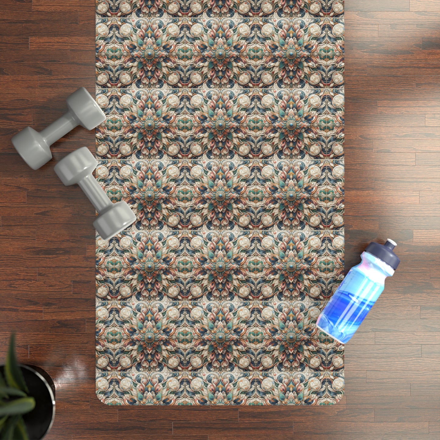 Luxe Elegance Yoga Mat: Premium Microfiber Suede with Artful Design