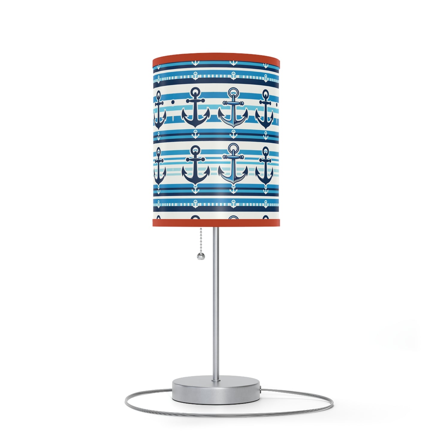 Seafarer's Charm Table Lamp with Nautical Stripes Pattern