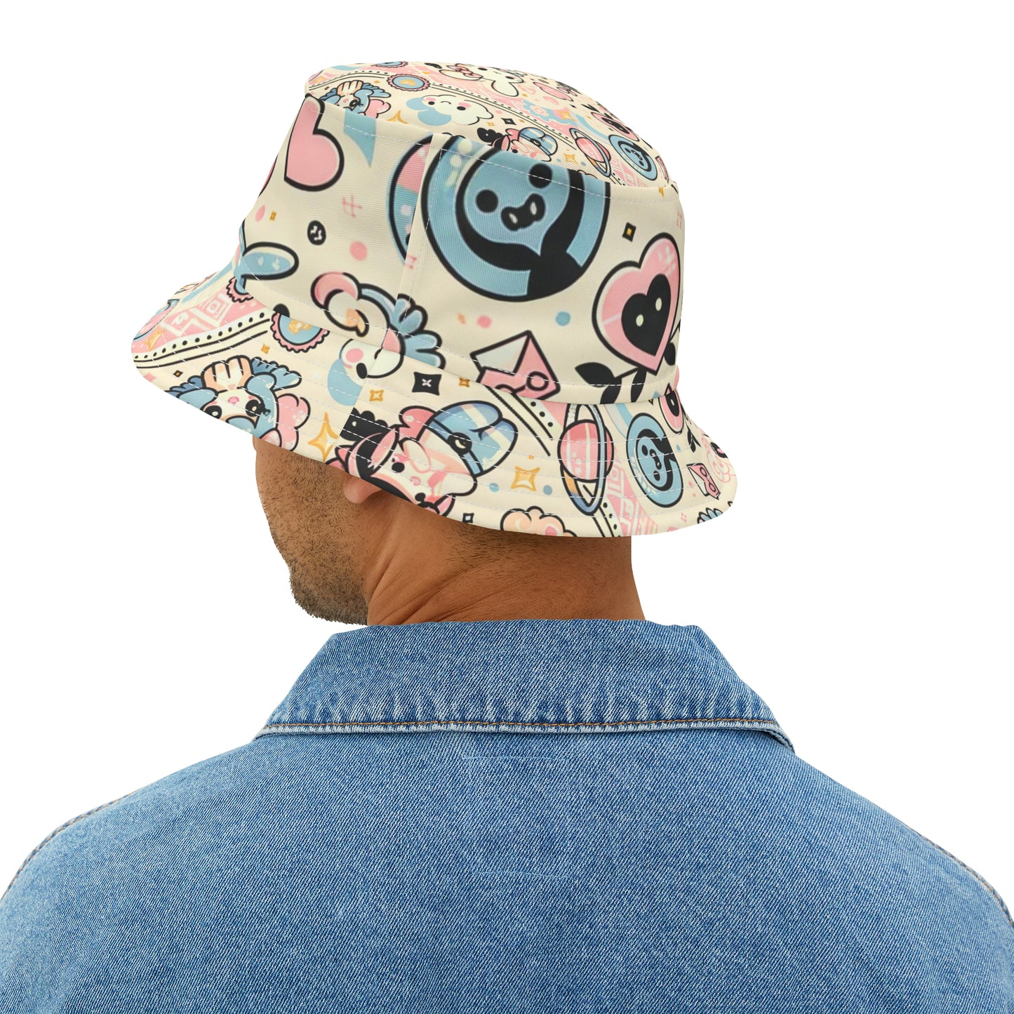 "Kawaii Charm" Pastel Wonderland Bucket Hat