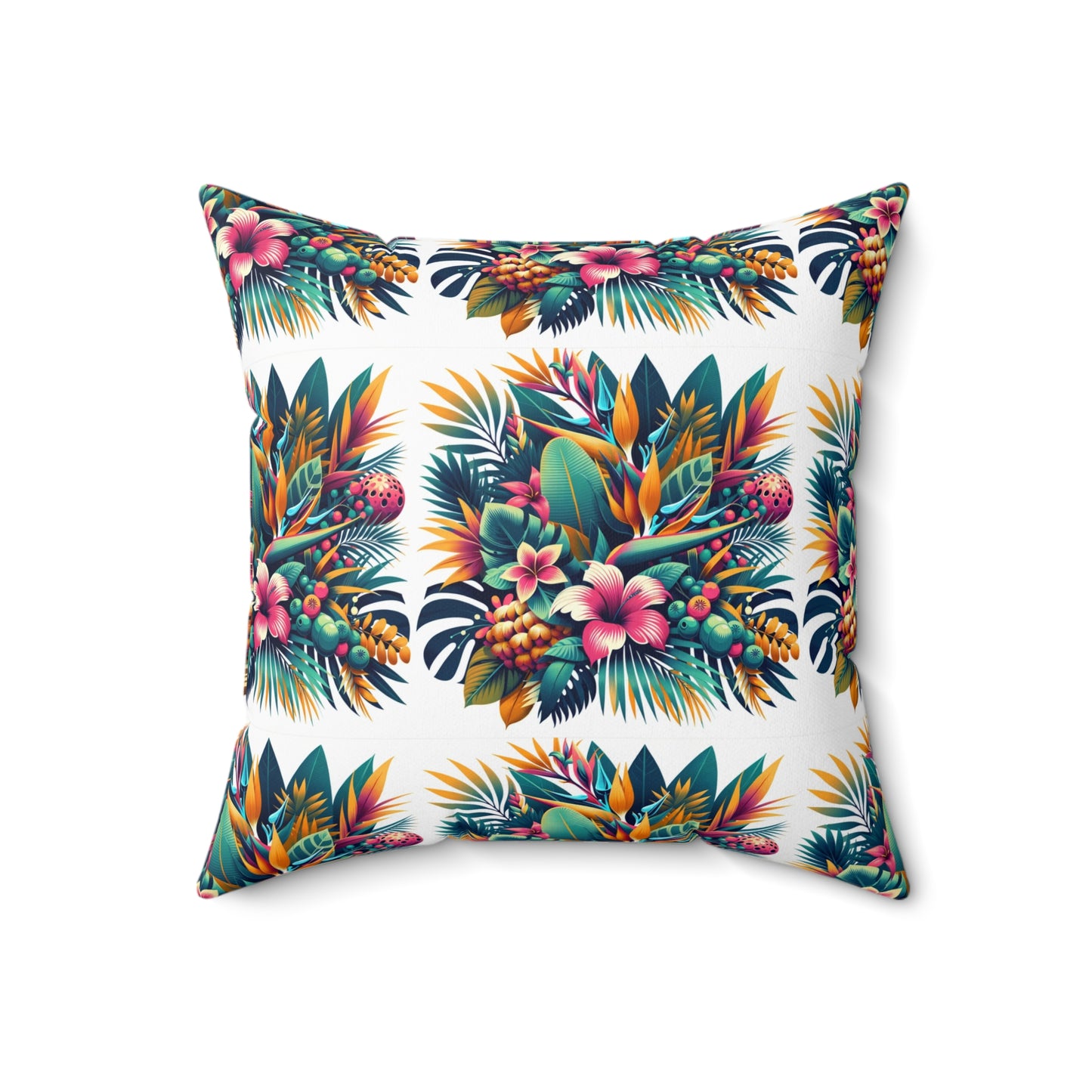 Island Blossom Square Pillow