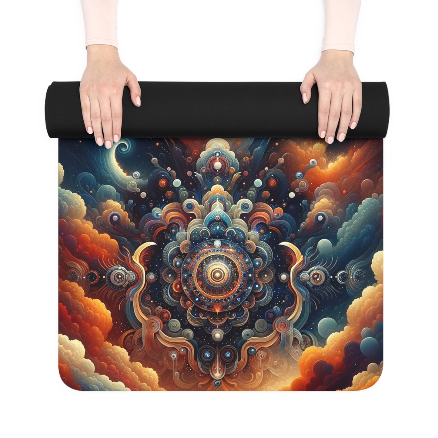 Explorer's Dream Yoga Mat: High-End Microfiber with Dynamic World Design