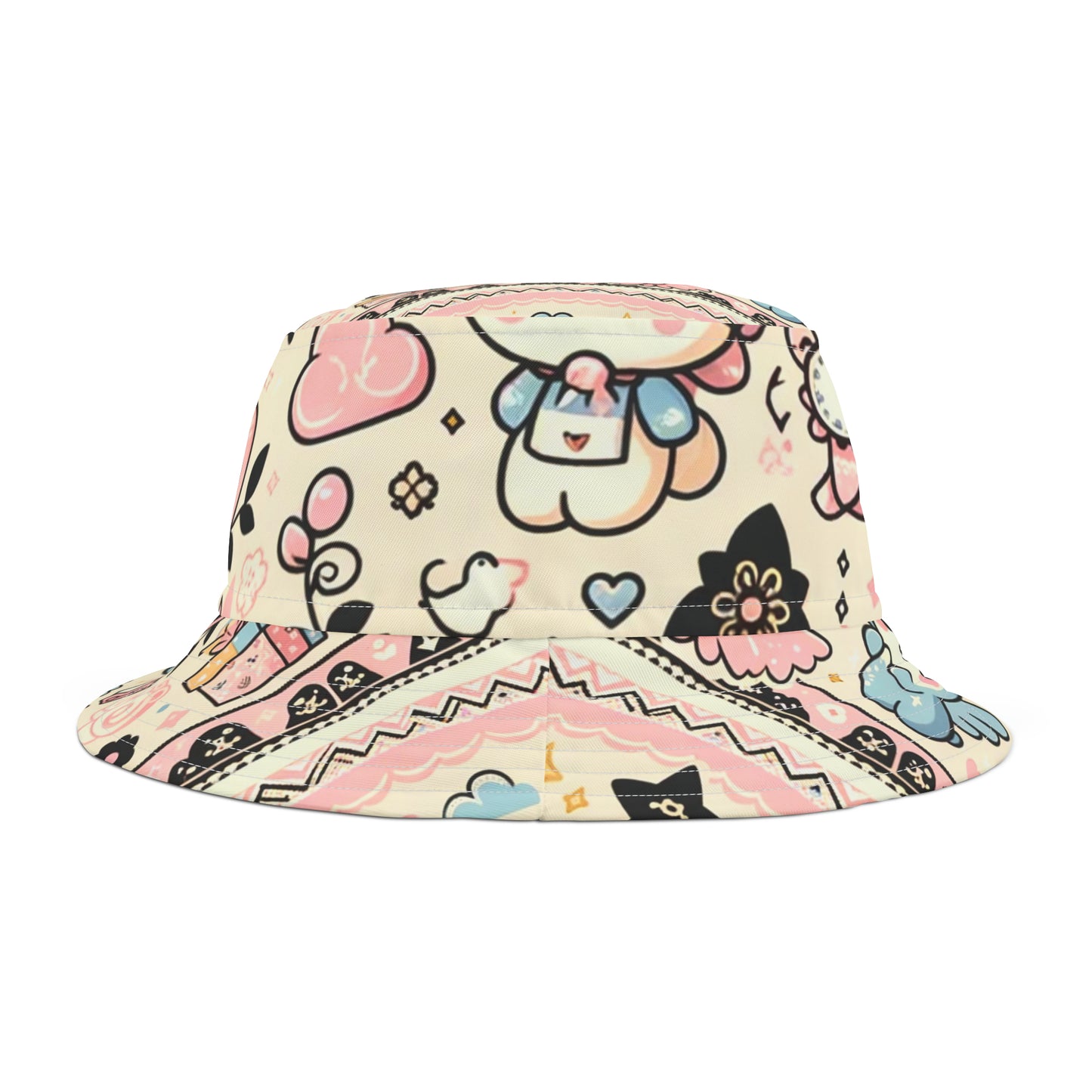 "Kawaii Charm" Pastel Wonderland Bucket Hat