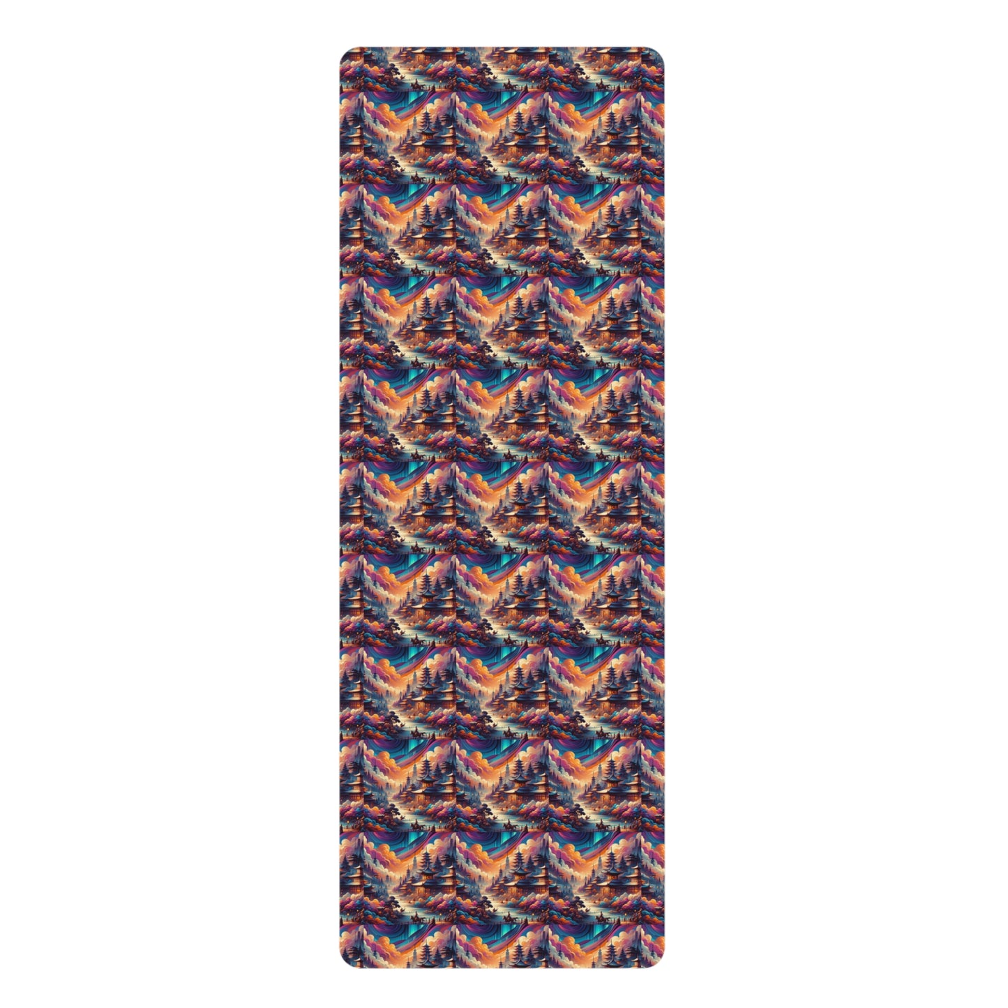 Artistic Journey Yoga Mat: Elite Microfiber with Global Cultural Design