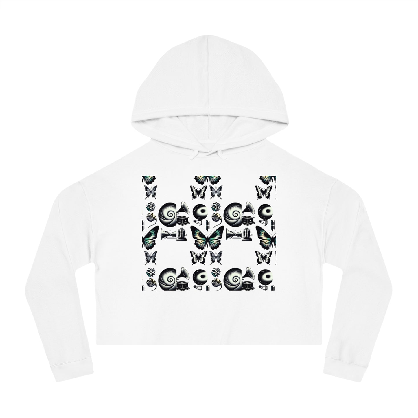 Enchanted Harmony Hoodie - Aurora & Nature-Inspired Artistic Design
