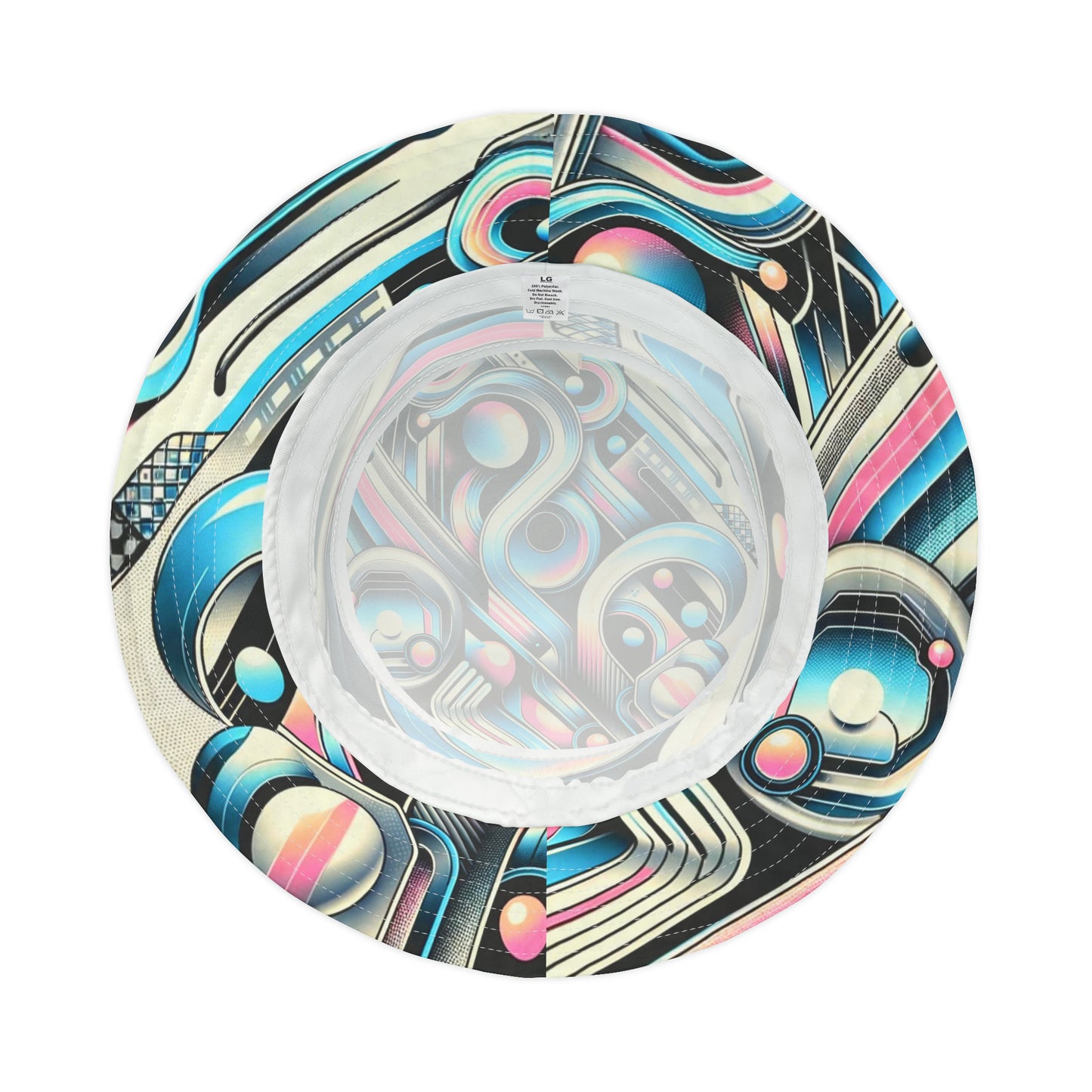 "Neon Echoes" Retro-Futuristic Bucket Hat
