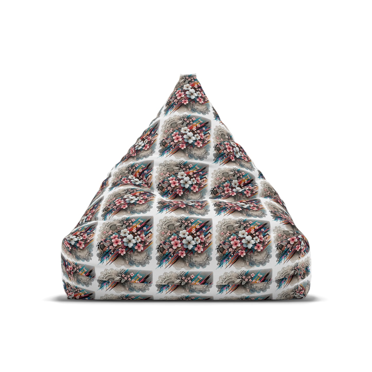 Urban Blossom Lace Fusion Bean Bag Chair Cover