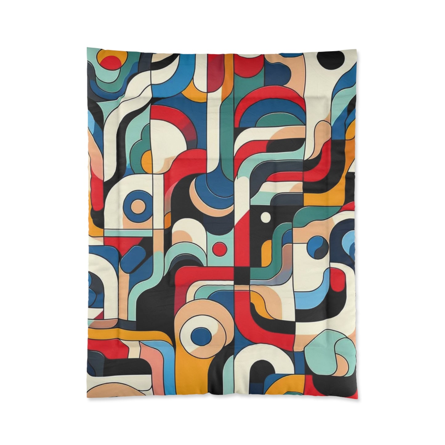 Vibrant Mosaic Abstract Comforter - Bold Artistry in Colors