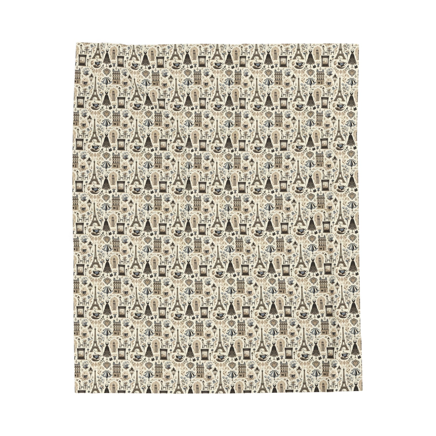 Parisian Elegance: Chic Velveteen Plush Blanket