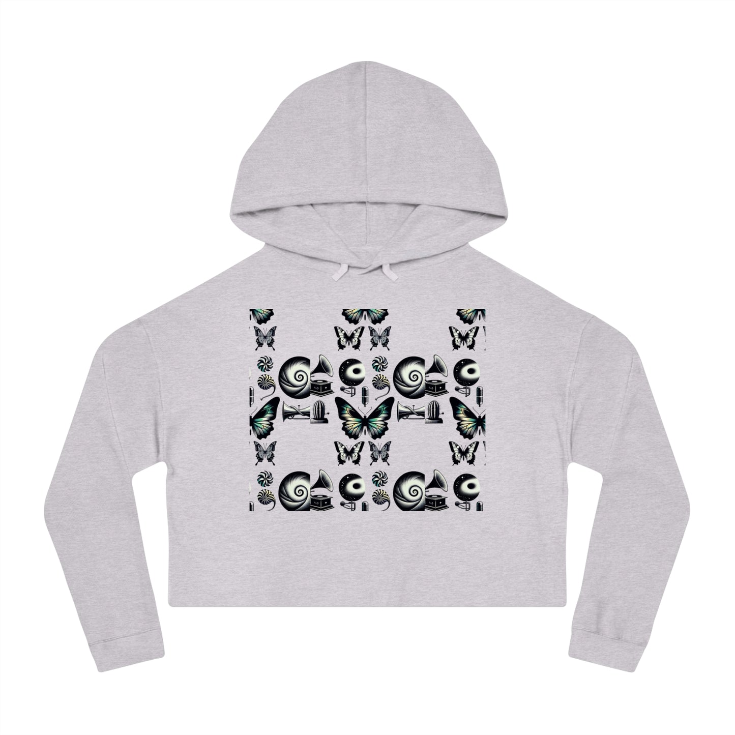 Enchanted Harmony Hoodie - Aurora & Nature-Inspired Artistic Design