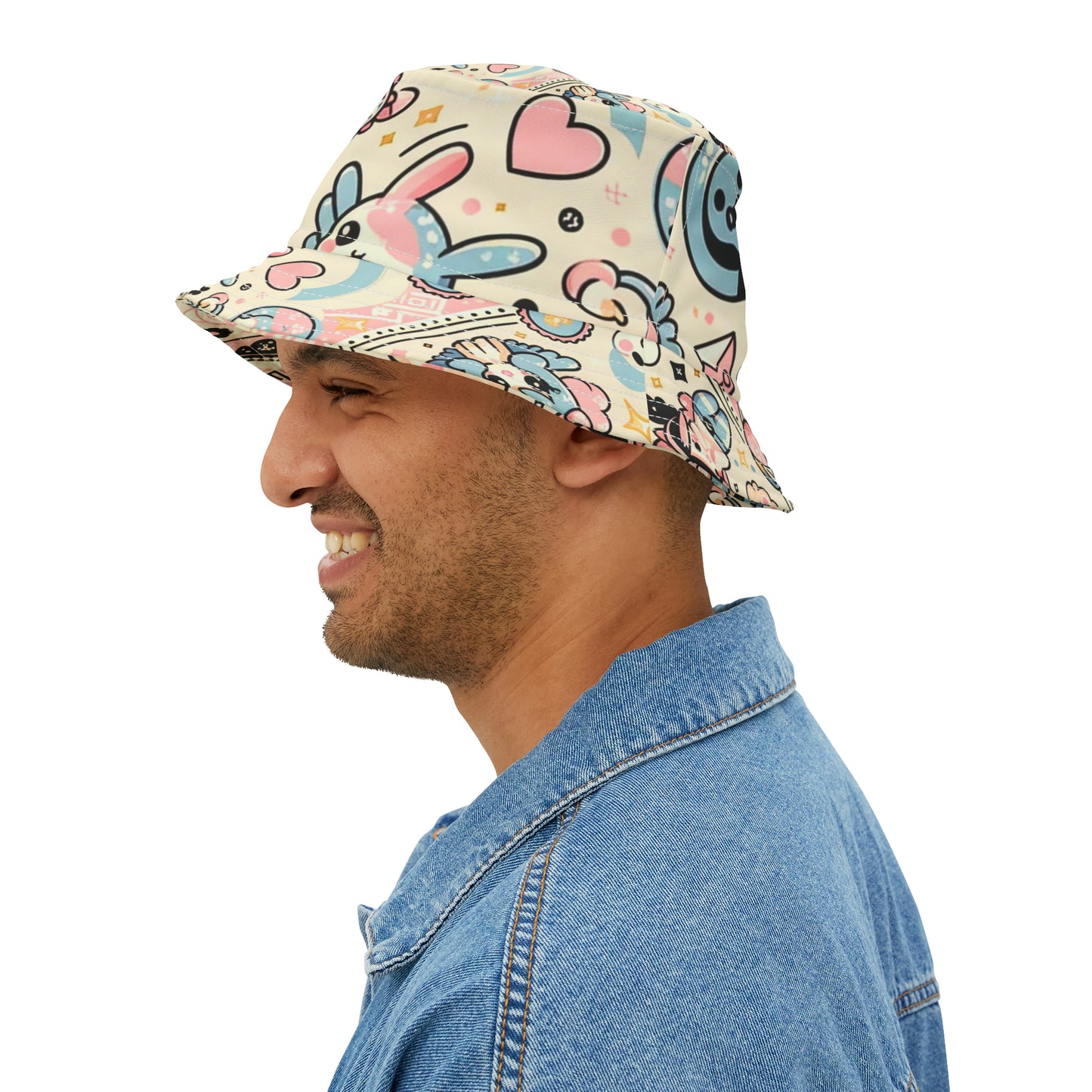 "Kawaii Charm" Pastel Wonderland Bucket Hat