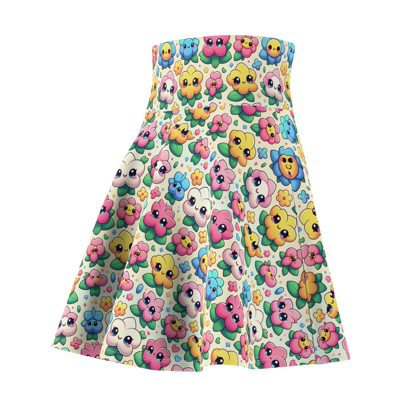 Whimsy Blooms Cartoon Flower Skirt