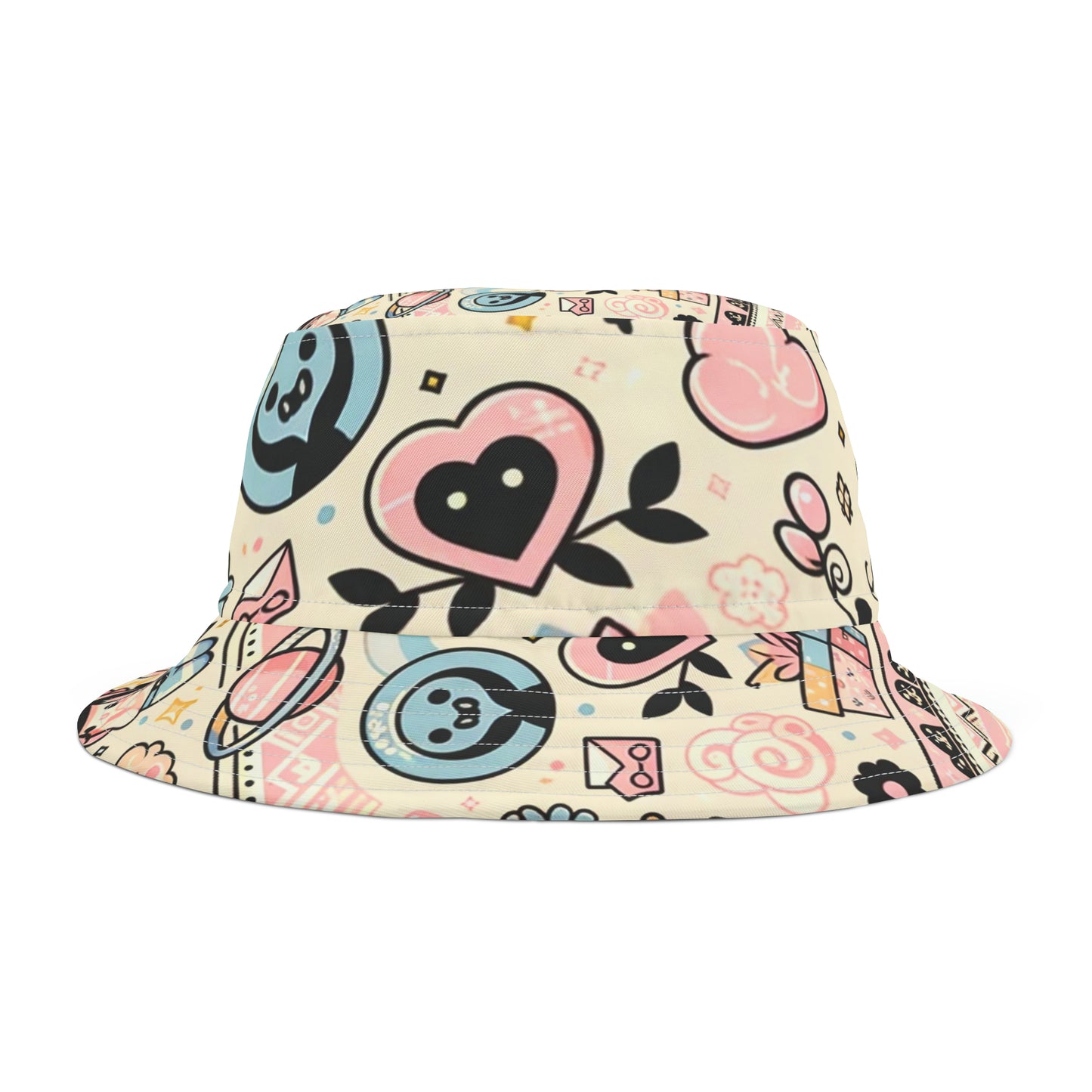 "Kawaii Charm" Pastel Wonderland Bucket Hat