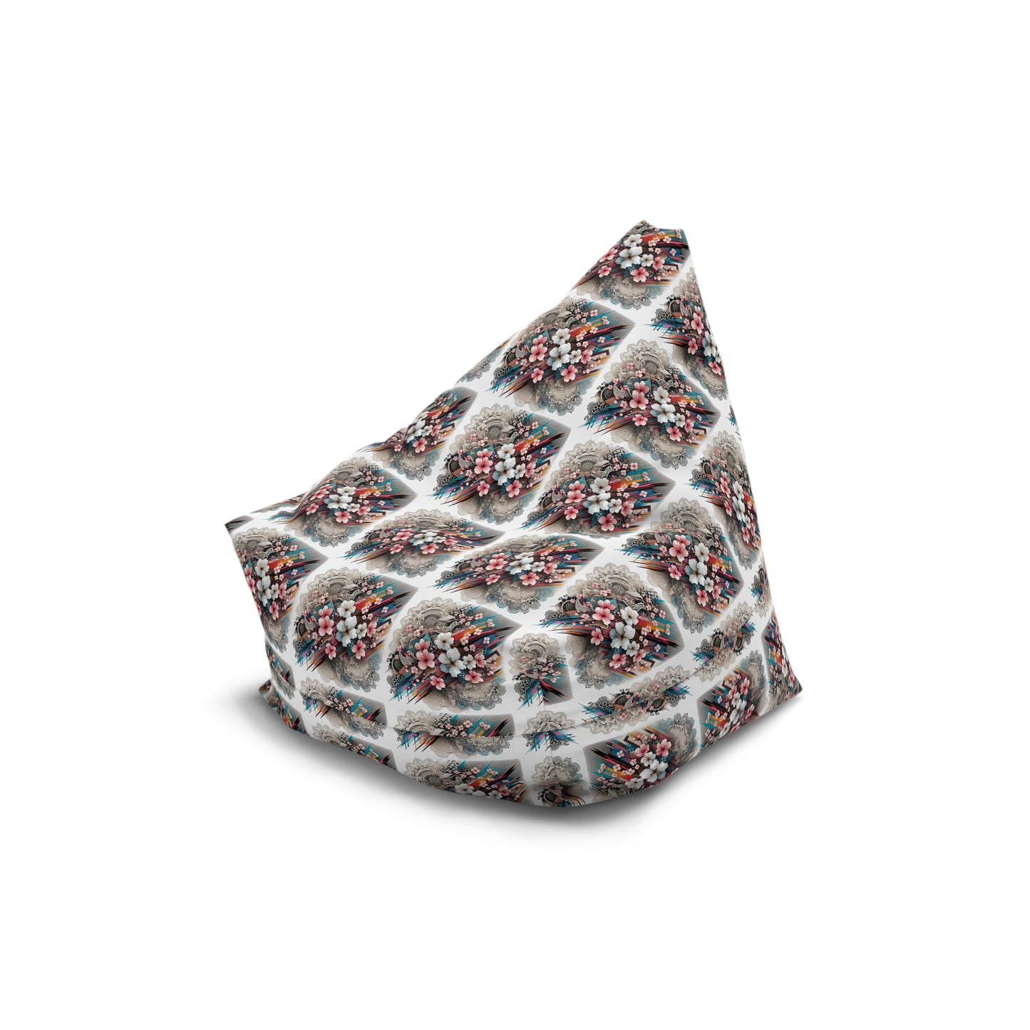 Urban Blossom Lace Fusion Bean Bag Chair Cover
