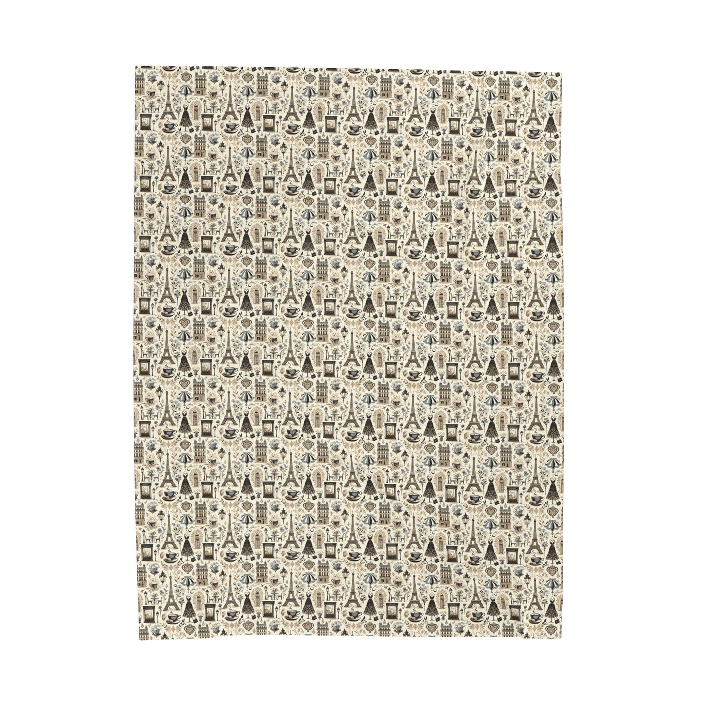 Parisian Elegance: Chic Velveteen Plush Blanket