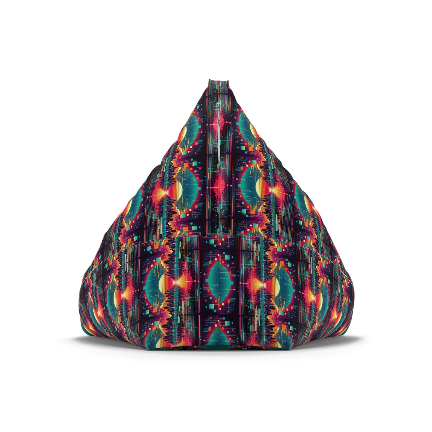 Sunset Metropolis Pixel Bean Bag Chair Cover
