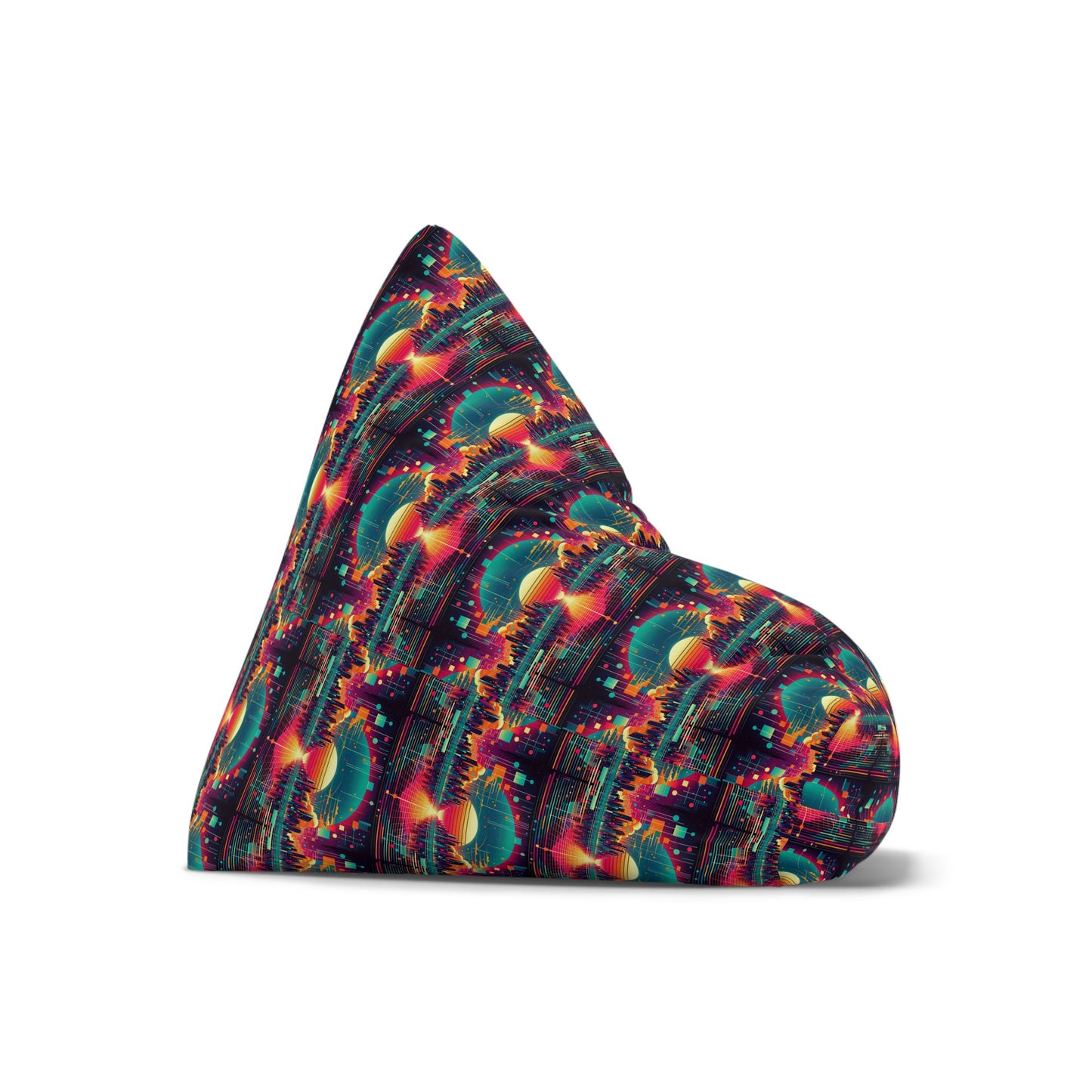 Sunset Metropolis Pixel Bean Bag Chair Cover