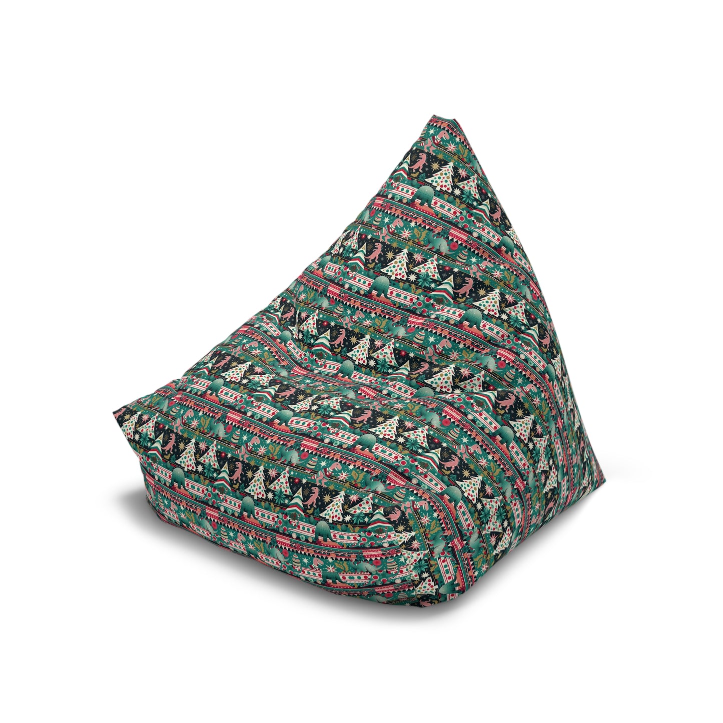 Festive Dino Wonderland Bean Bag Chair Cover