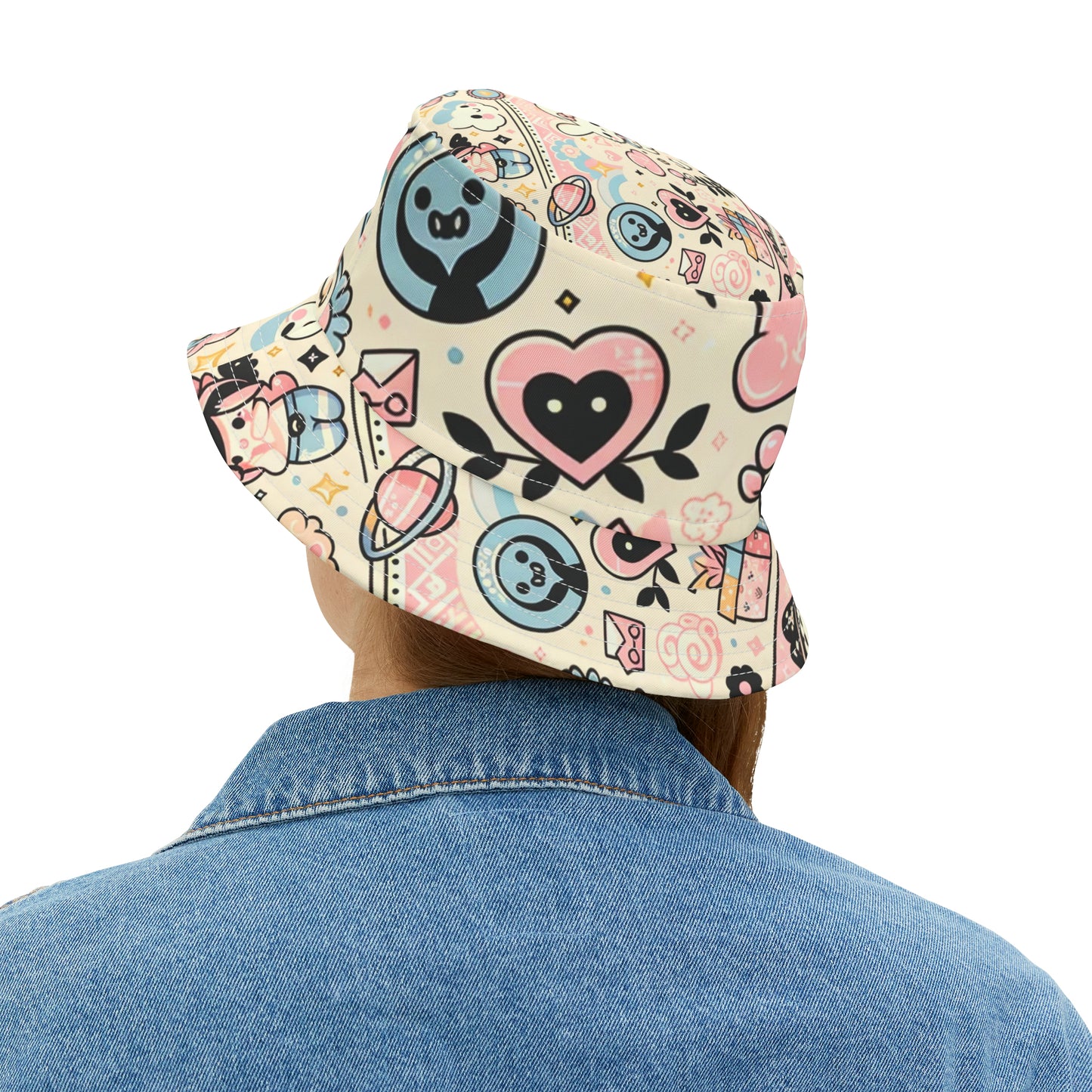 "Kawaii Charm" Pastel Wonderland Bucket Hat