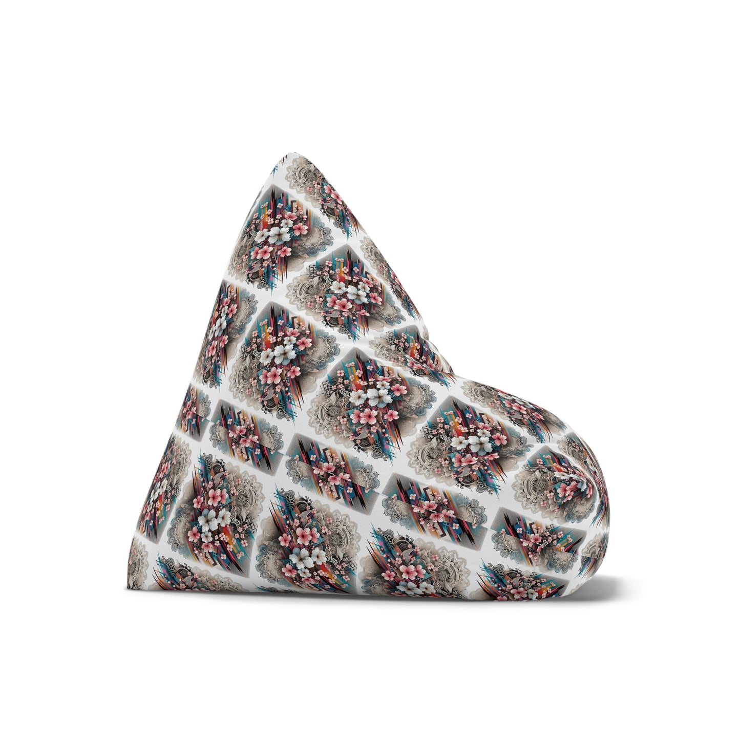 Urban Blossom Lace Fusion Bean Bag Chair Cover