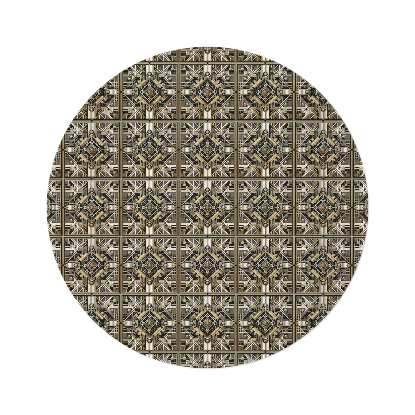 "Deco Elegance" - Luxurious 60" Round Rug