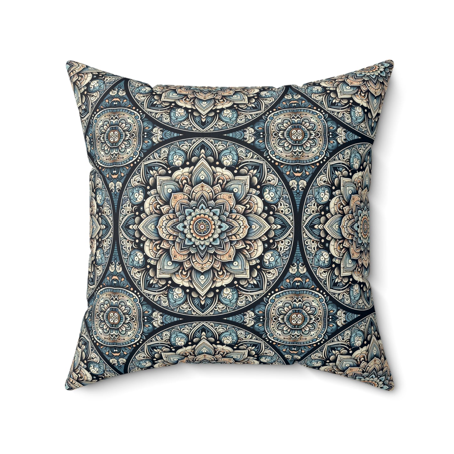 Serenity Mandala Square Pillow