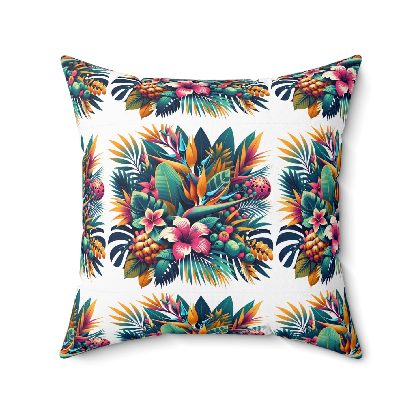 Island Blossom Square Pillow