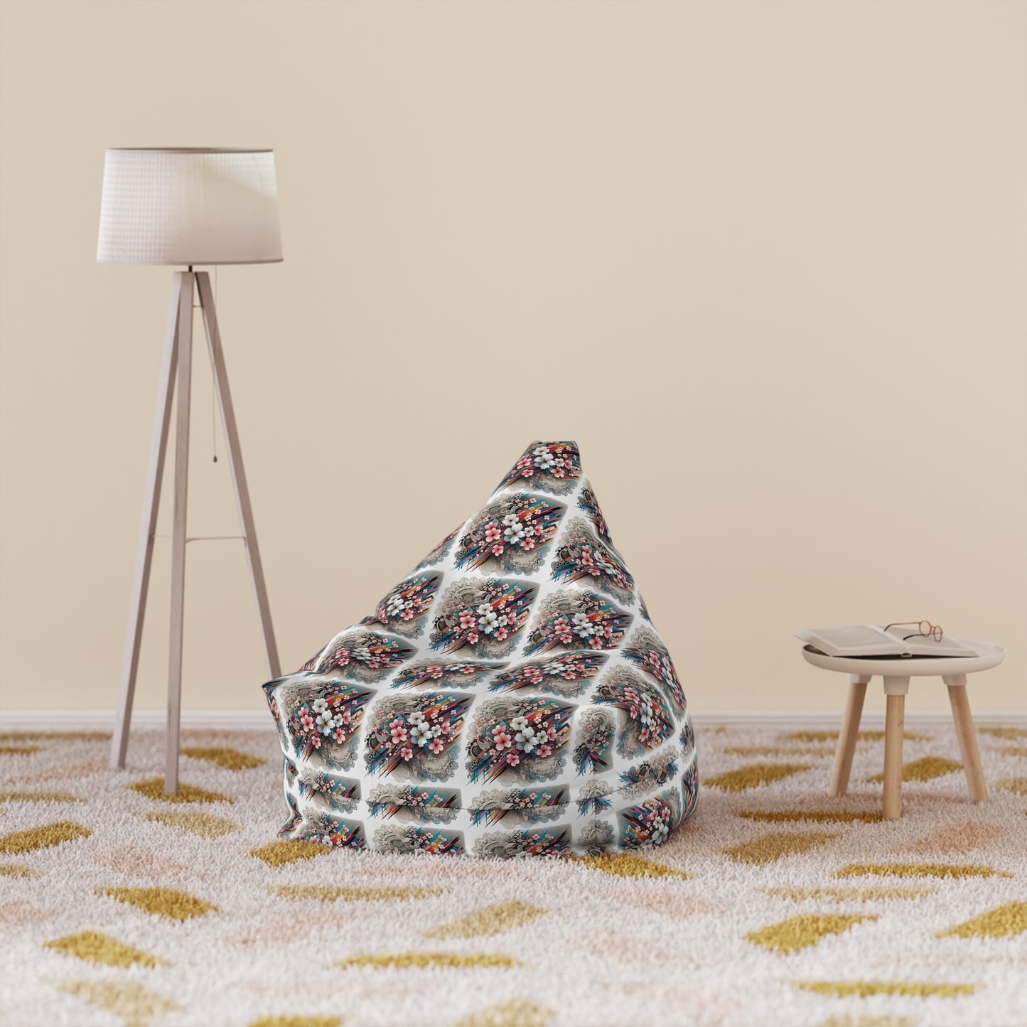 Urban Blossom Lace Fusion Bean Bag Chair Cover