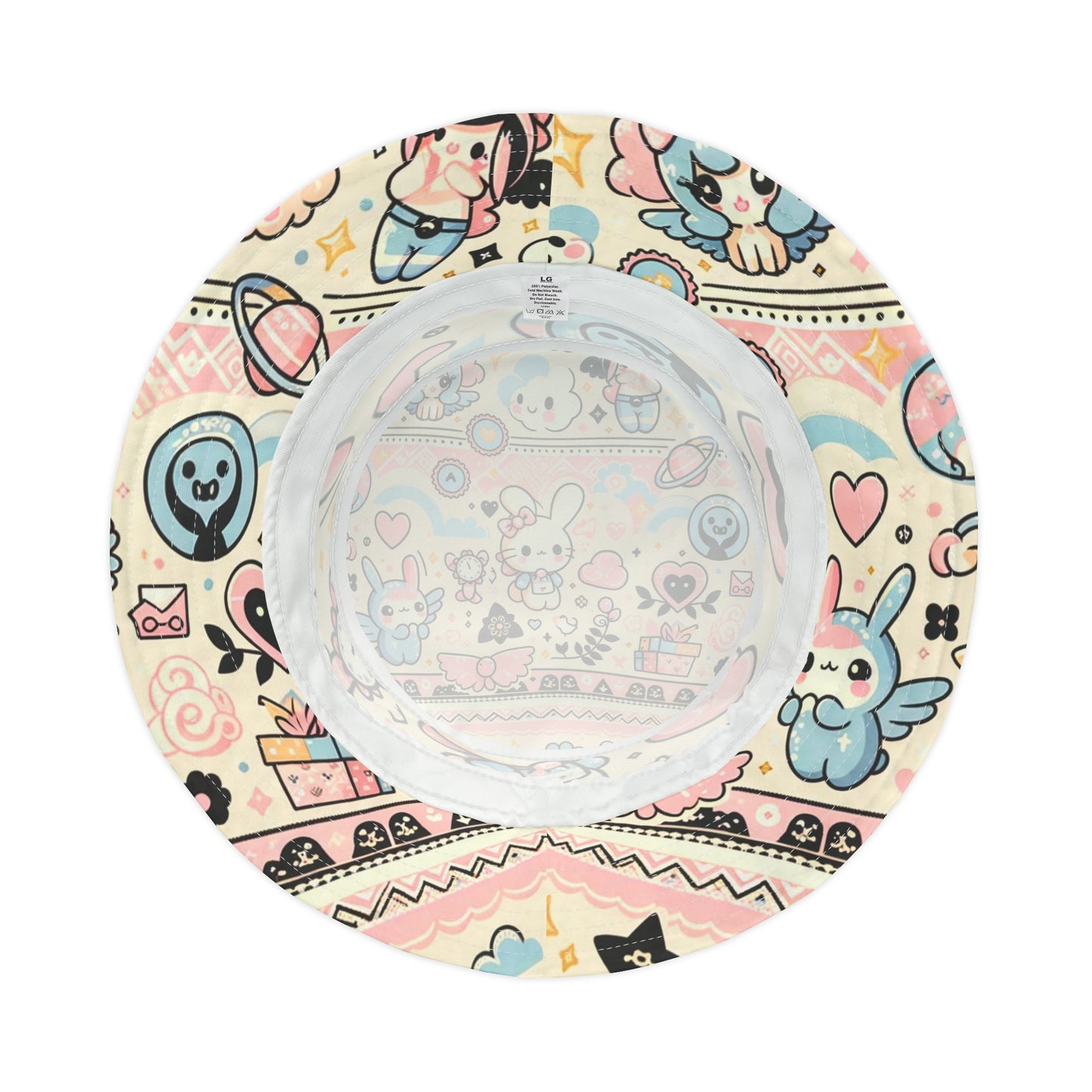 "Kawaii Charm" Pastel Wonderland Bucket Hat