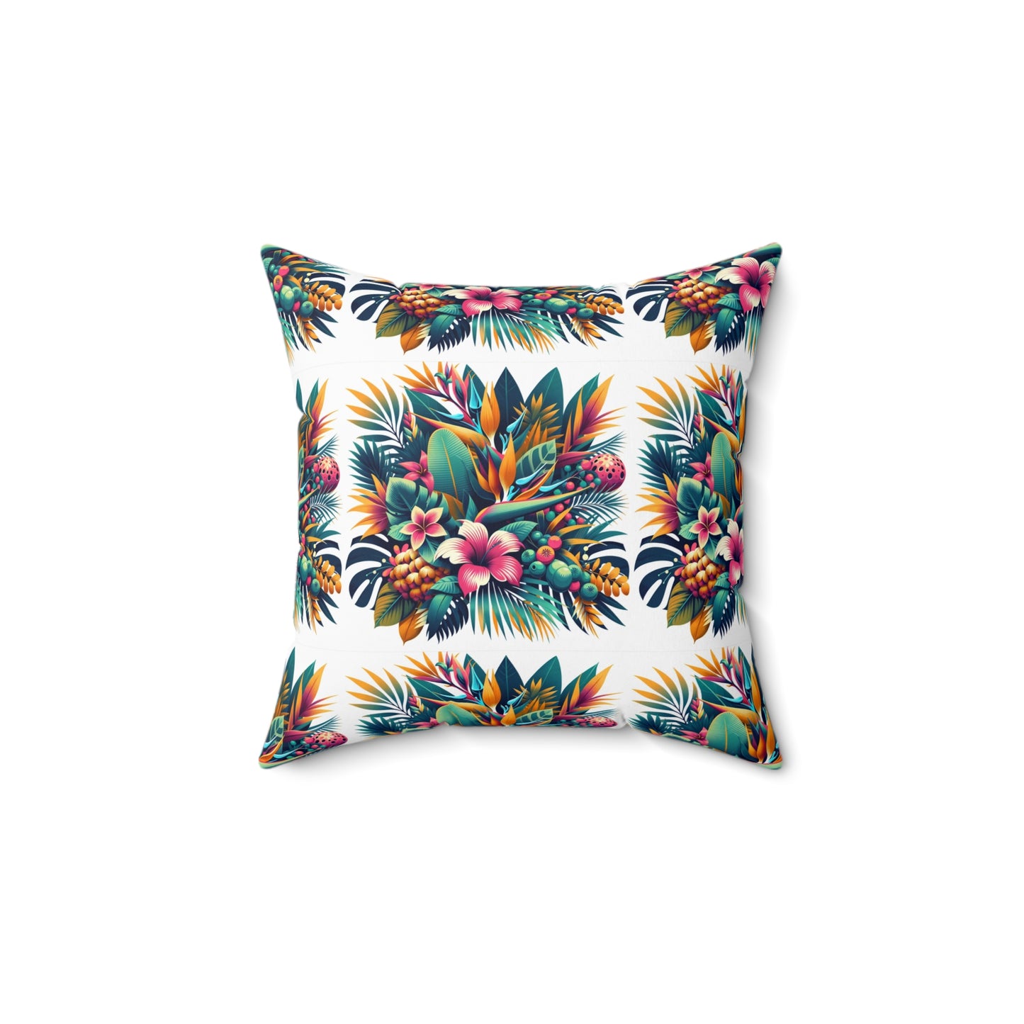 Island Blossom Square Pillow