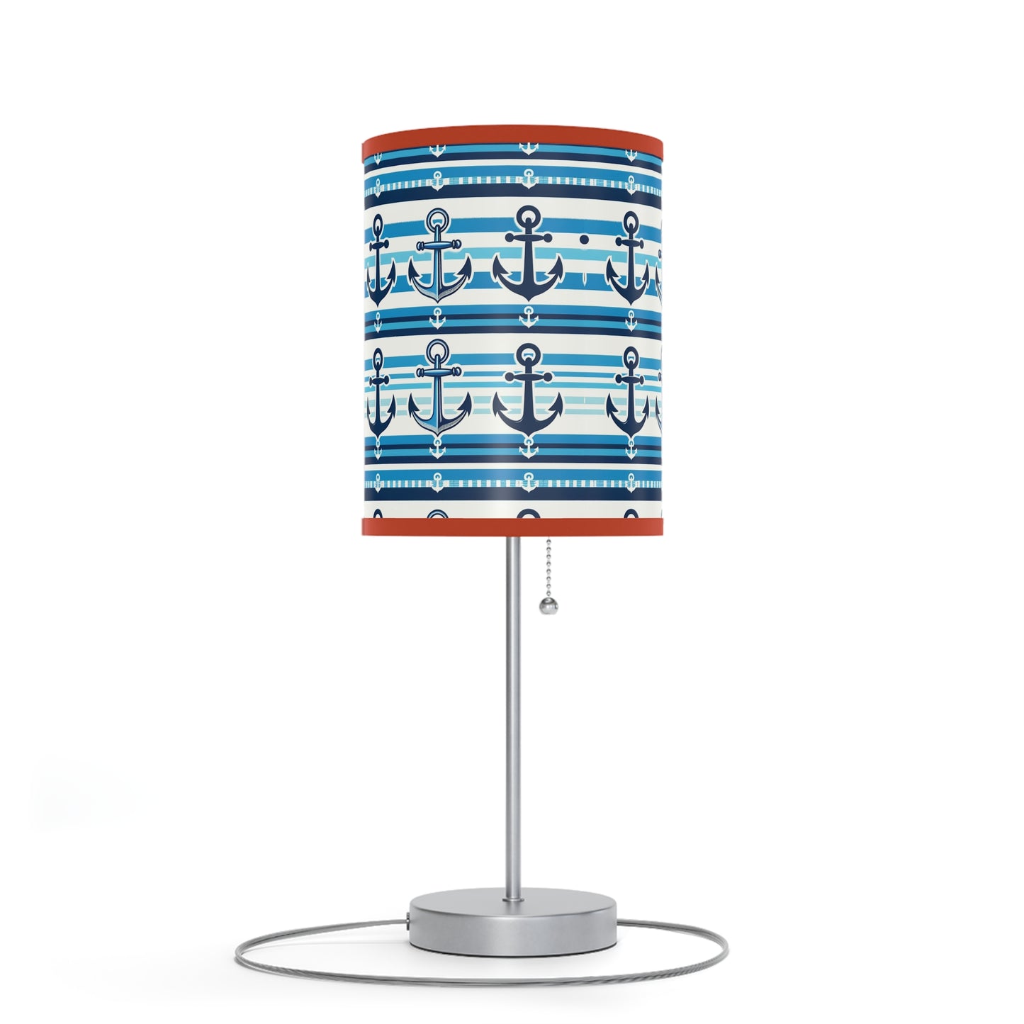Seafarer's Charm Table Lamp with Nautical Stripes Pattern