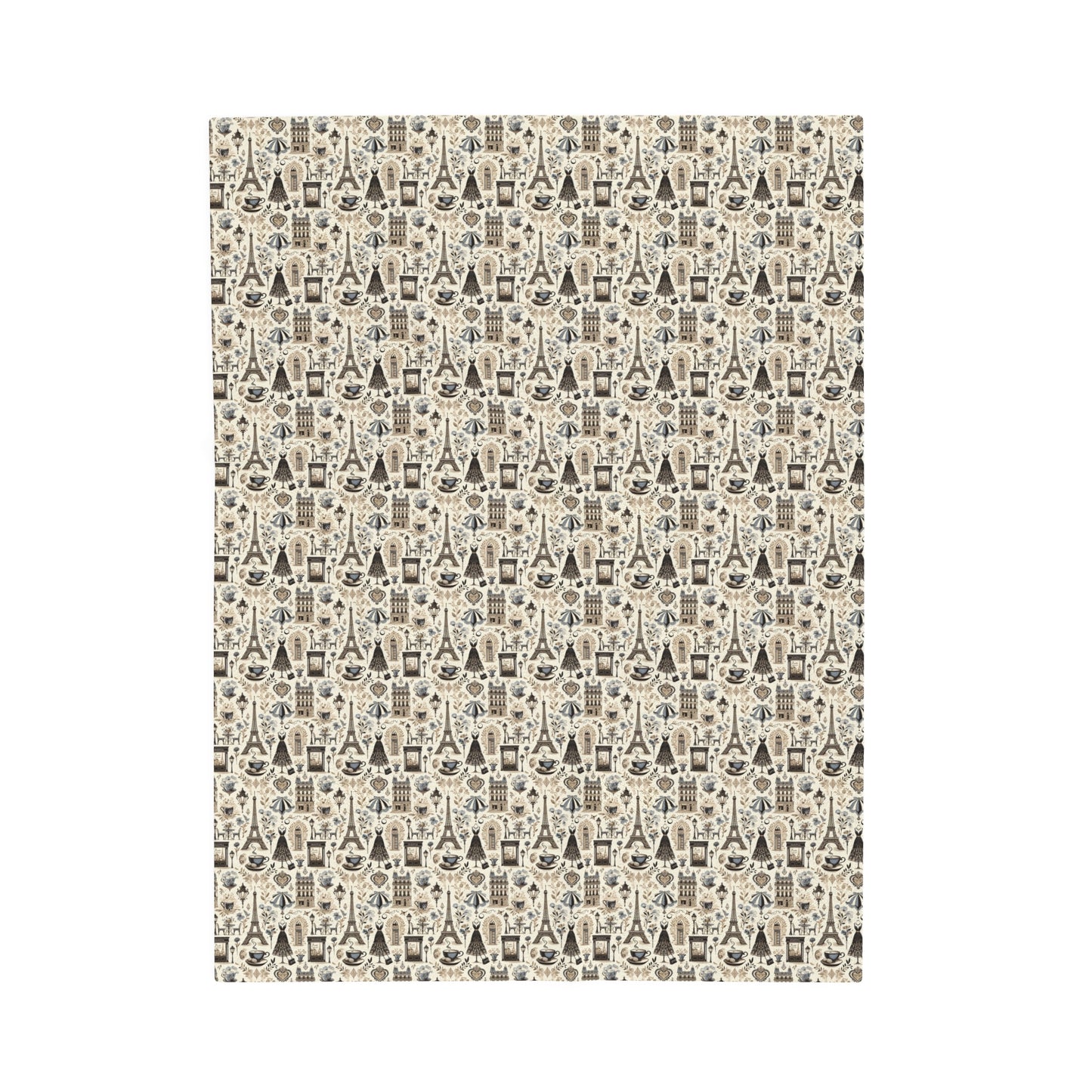 Parisian Elegance: Chic Velveteen Plush Blanket