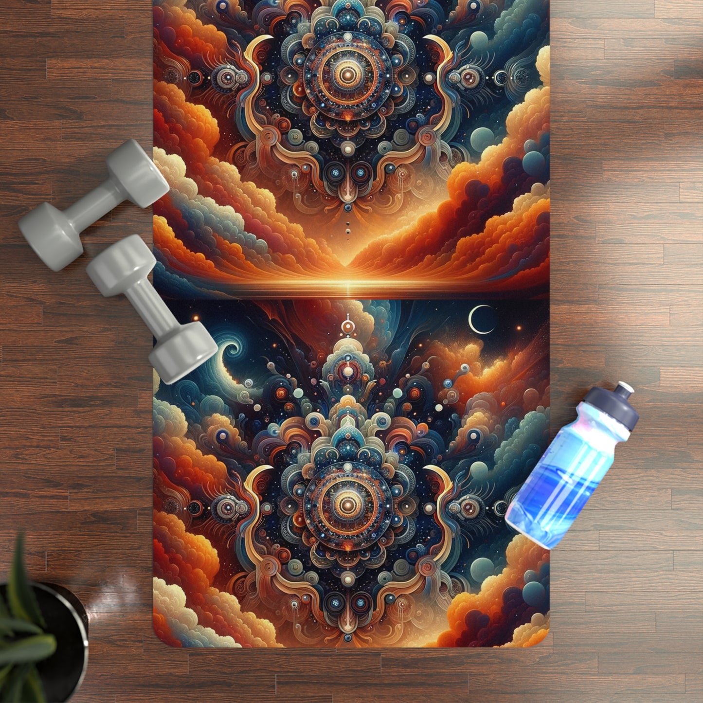 Explorer's Dream Yoga Mat: High-End Microfiber with Dynamic World Design