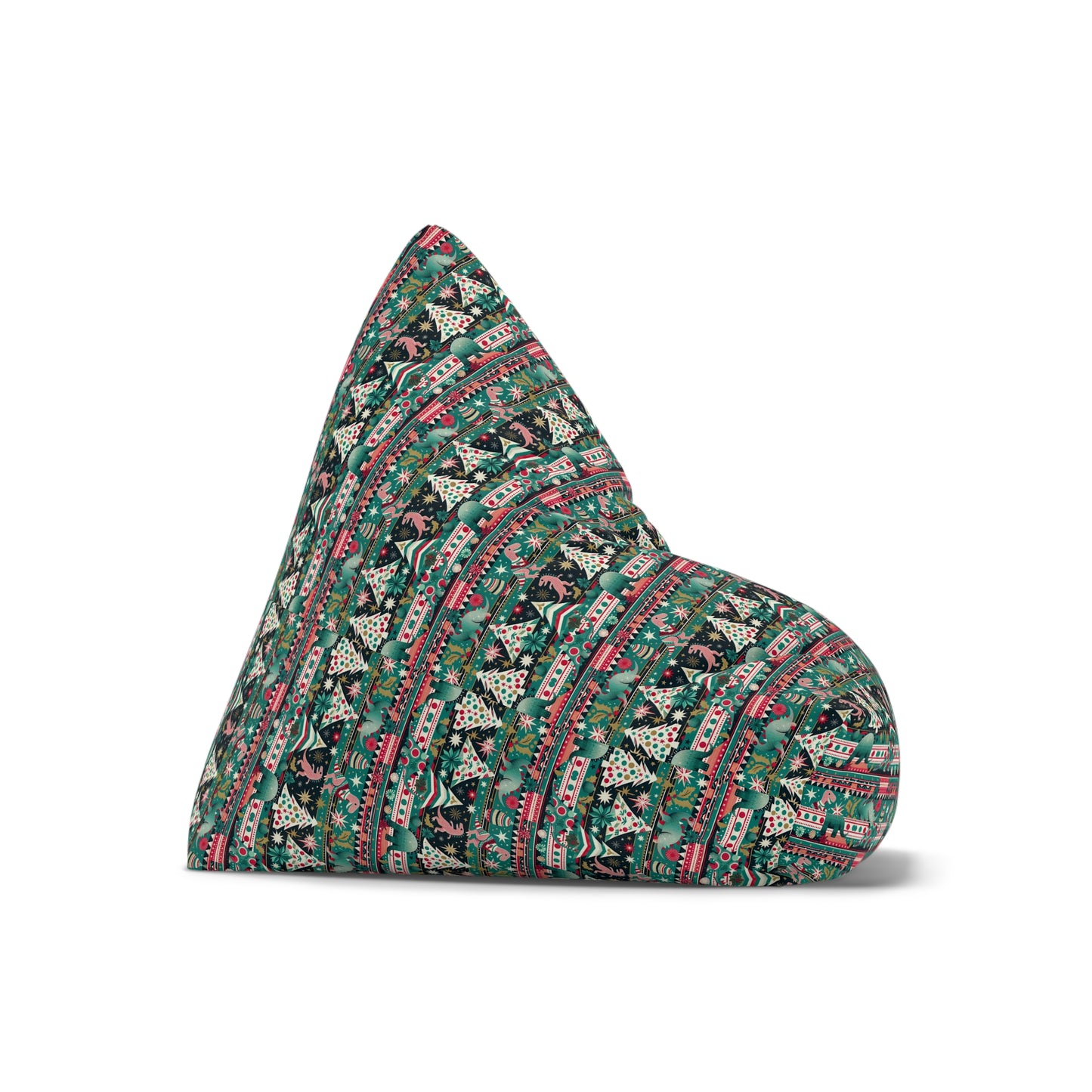Festive Dino Wonderland Bean Bag Chair Cover