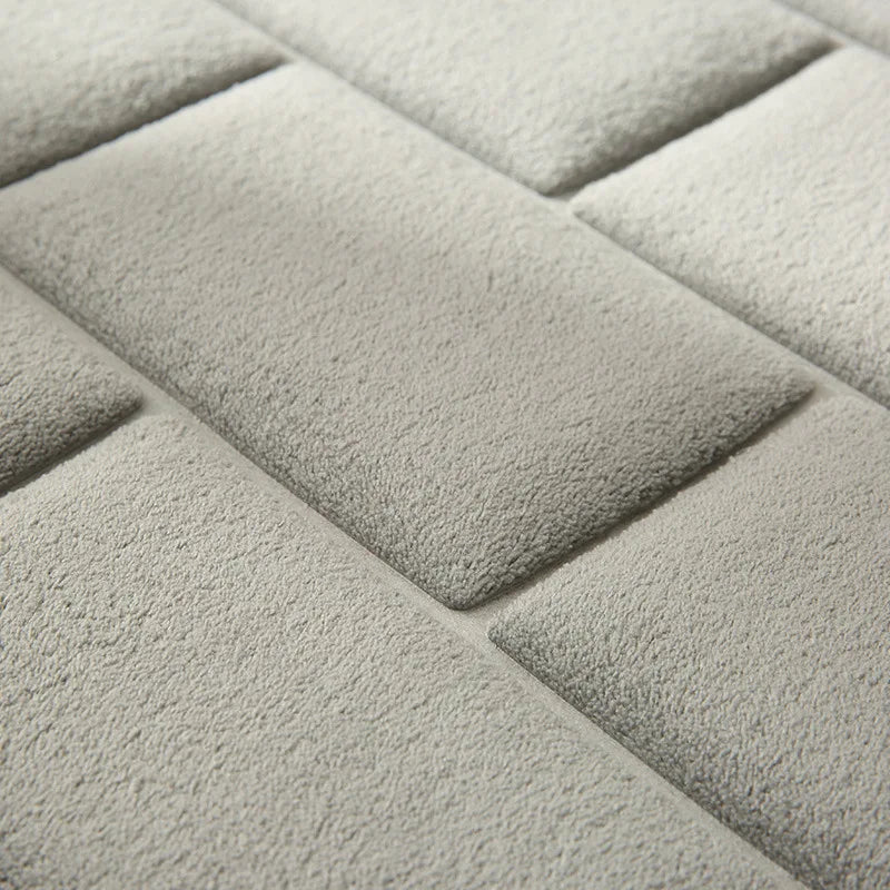 Embossed Bricks Pattern Bathroom Bath Mat Bathtub Floor Carpets Memory Foam Home Toilet Rugs Water Absorption Anti-slip Pad
