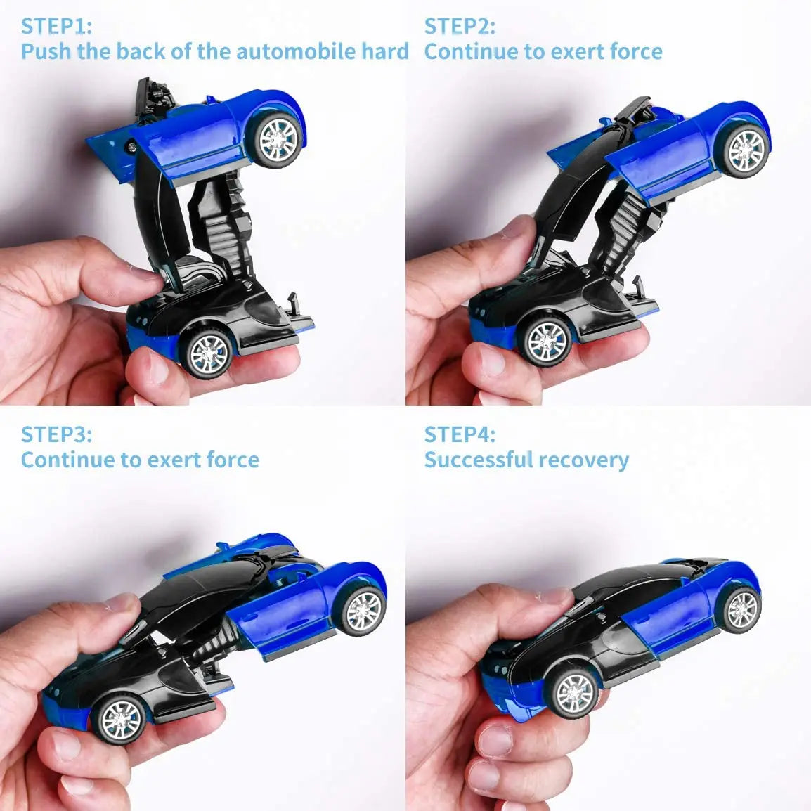 Transformation Mini 2 In 1 Car Robot Toy Anime Action Collision Transforming Model Deformation Vehicles Toy Gift for Children