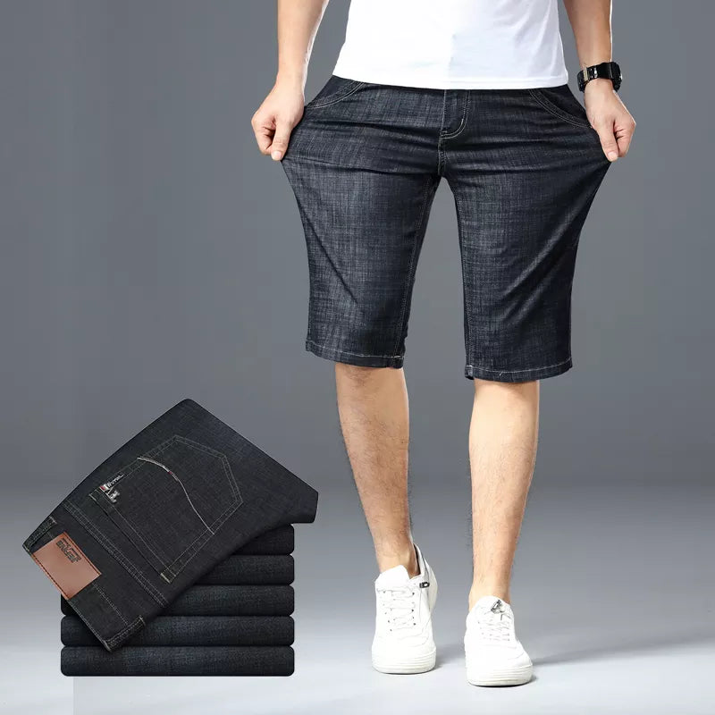 Big Size 40 42 44 46 Men Denim Shorts 2023 Summer New Fashion Business Elastic Slim Short for Jeans Male Brand Clothes