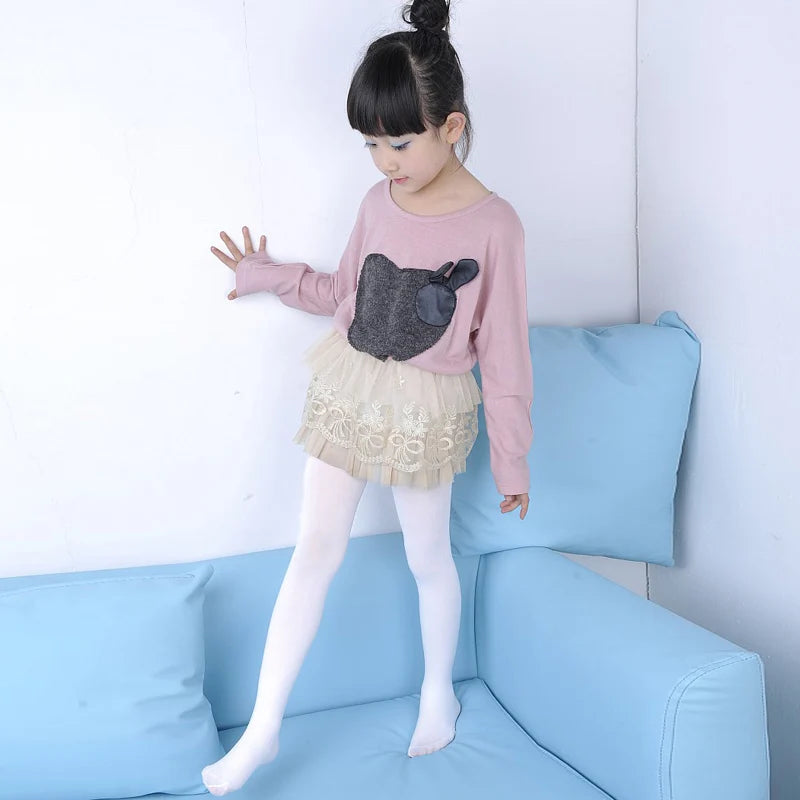 Ballet Stockings Transparent Pantyhose Candy Color white flesh for kids Toddler Summer New Children Girls Stockings Tights