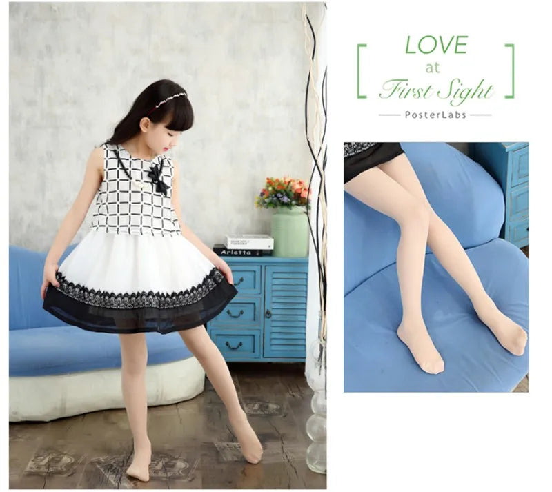 Ballet Stockings Transparent Pantyhose Candy Color white flesh for kids Toddler Summer New Children Girls Stockings Tights