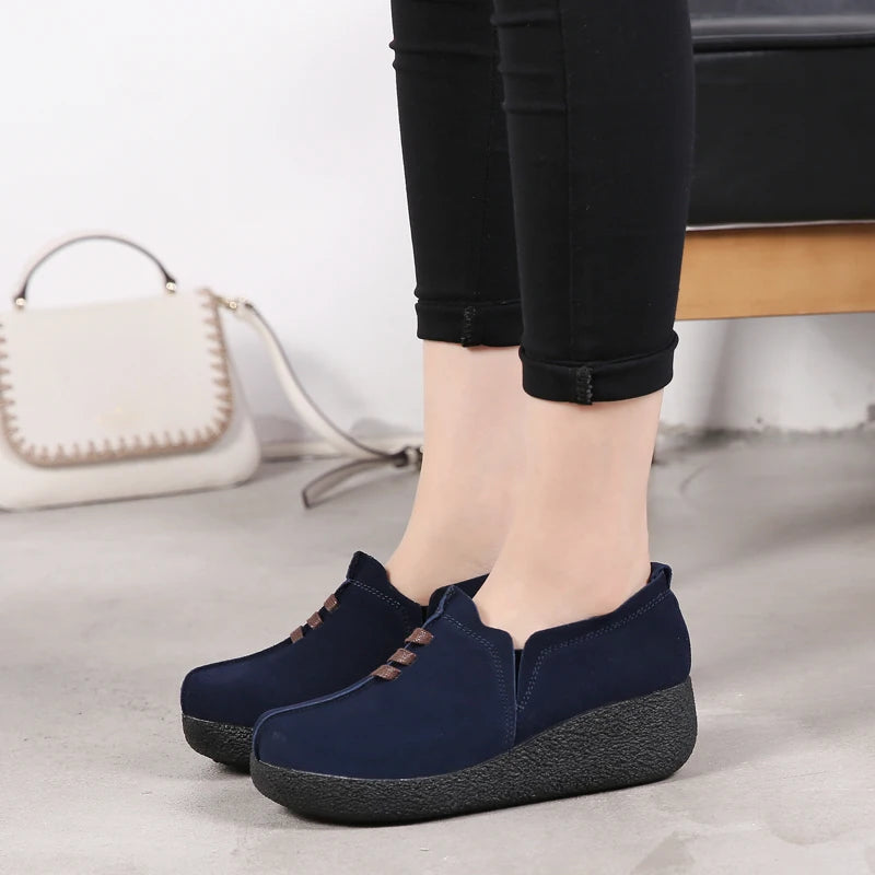 2023 New Women Creepers Shoes Sneakers Women Plus Size Ladies Platform Shoes Woman Flats Female Shoes Black Heels Plus Size