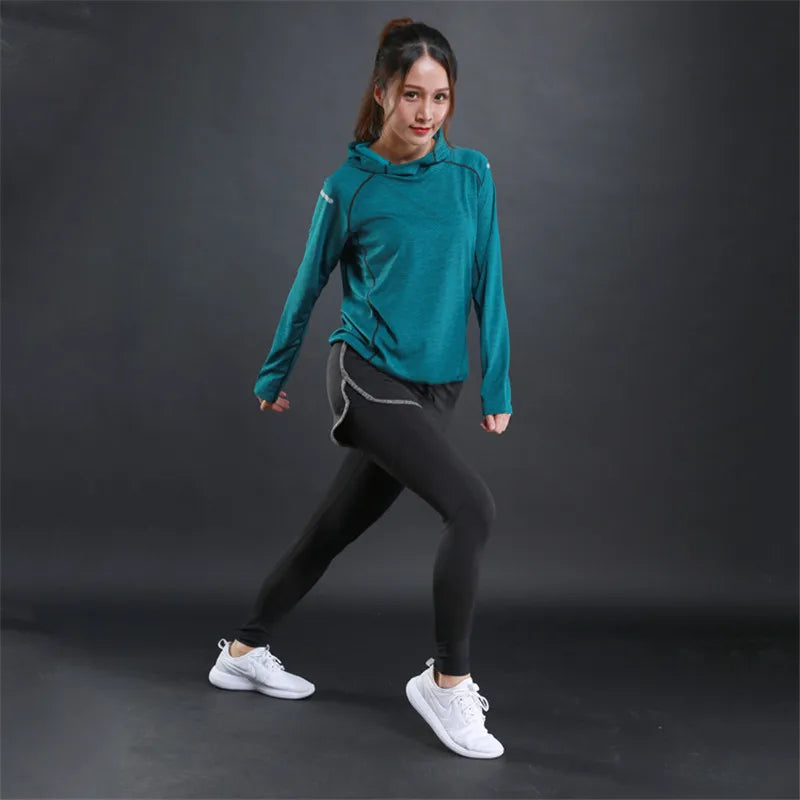 Women Breathable Yoga Shirt Seamless Gym Yoga Crop Top Running Sport Hoodies Fitness Training Shirts Workout Top Casual Gymwear