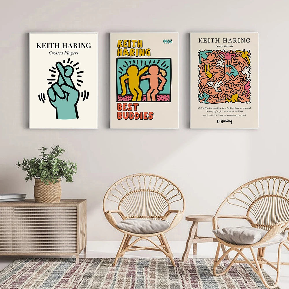 Humanism Figures Holding Heart Pisa Vintage Exhibition Pop Art Canvas Painting Posters and Print Wall Pictures Room Decor