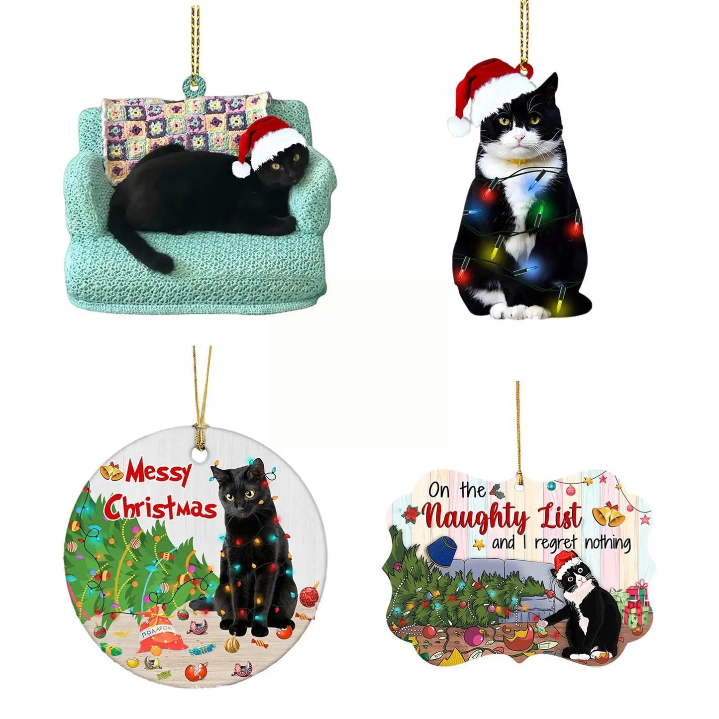 Xmas Black Cat Pendant 2022 Christmas Party Decoration Christmas New Ornaments Tree Gifts Hanging Decorations Pc 2023 1 Yea K8F0