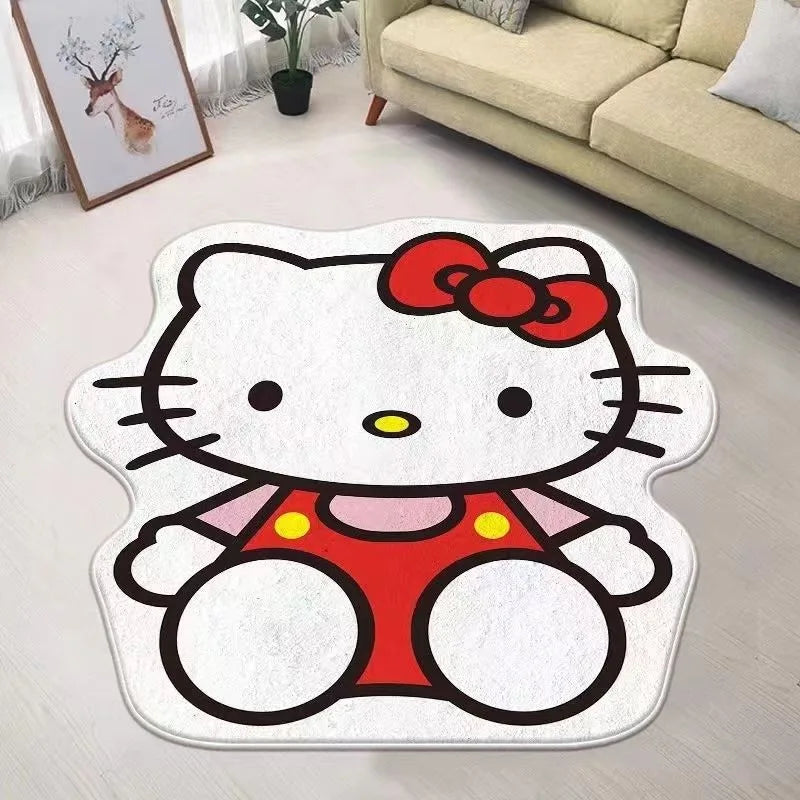 Saniro My Melody Hello Kitty Cinnamoroll Cartoon Carpet Kawaii Home Soft Fur Rugs Children Girls Bedroom Living Room Mat Keroppi
